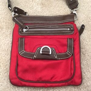 Red crossbody purse